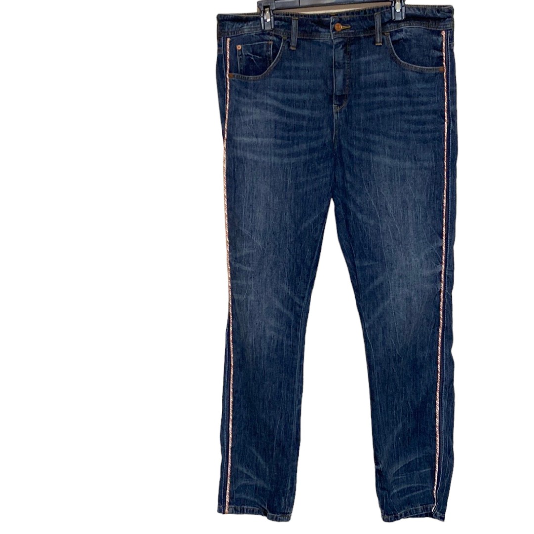 Anthropologie Pilcro Mid-rise Slim Boyfriend Jeans In Blue 33T