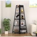 WTZ Corner Shelf, 5 Tier Bookshelf, 70.8 In. Tall Bookcase Open Ladder Bamboo