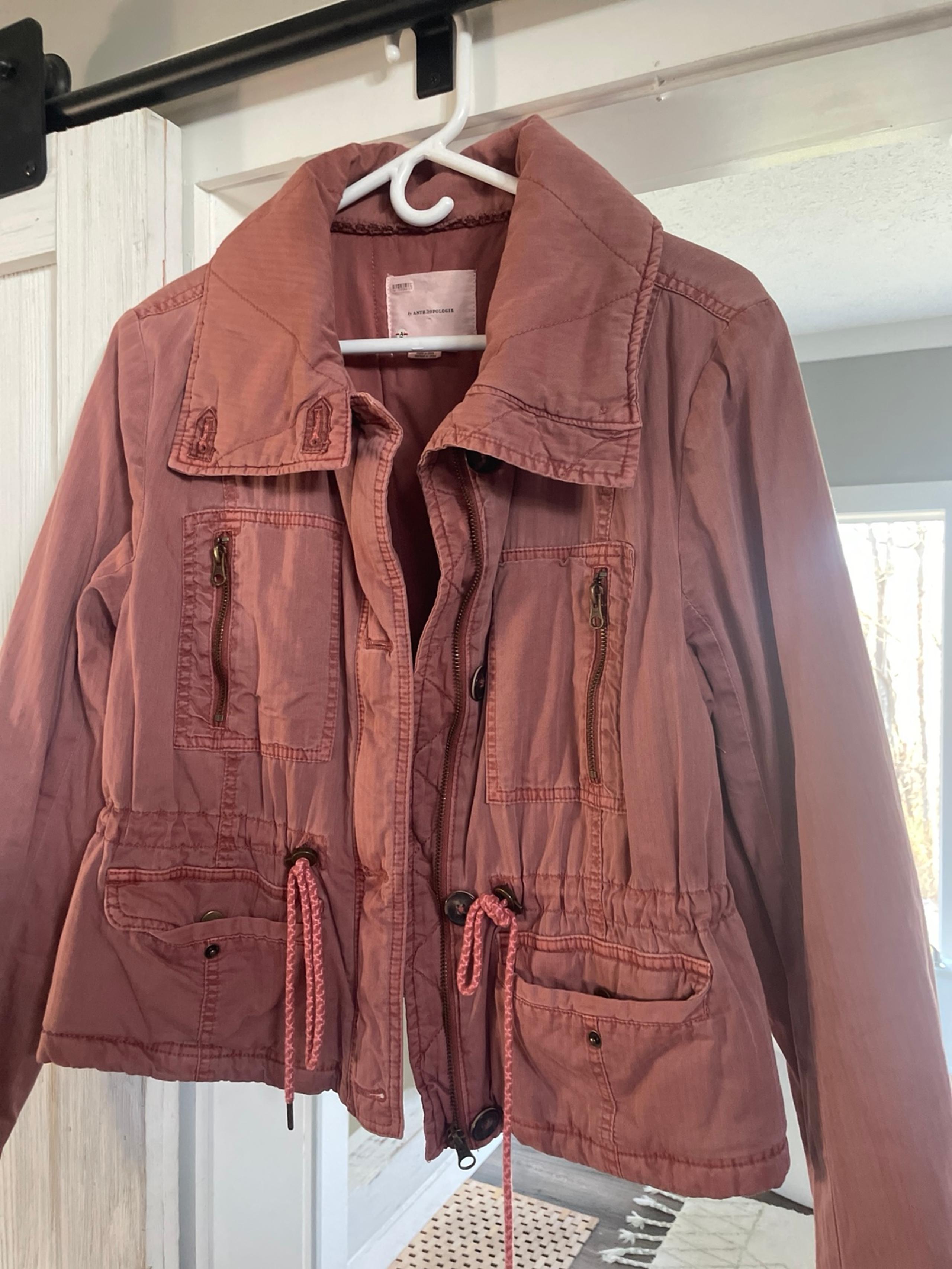 Anthropologie jacket pink woman’s large