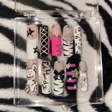 Handmade Happy Bunny Press On Nails