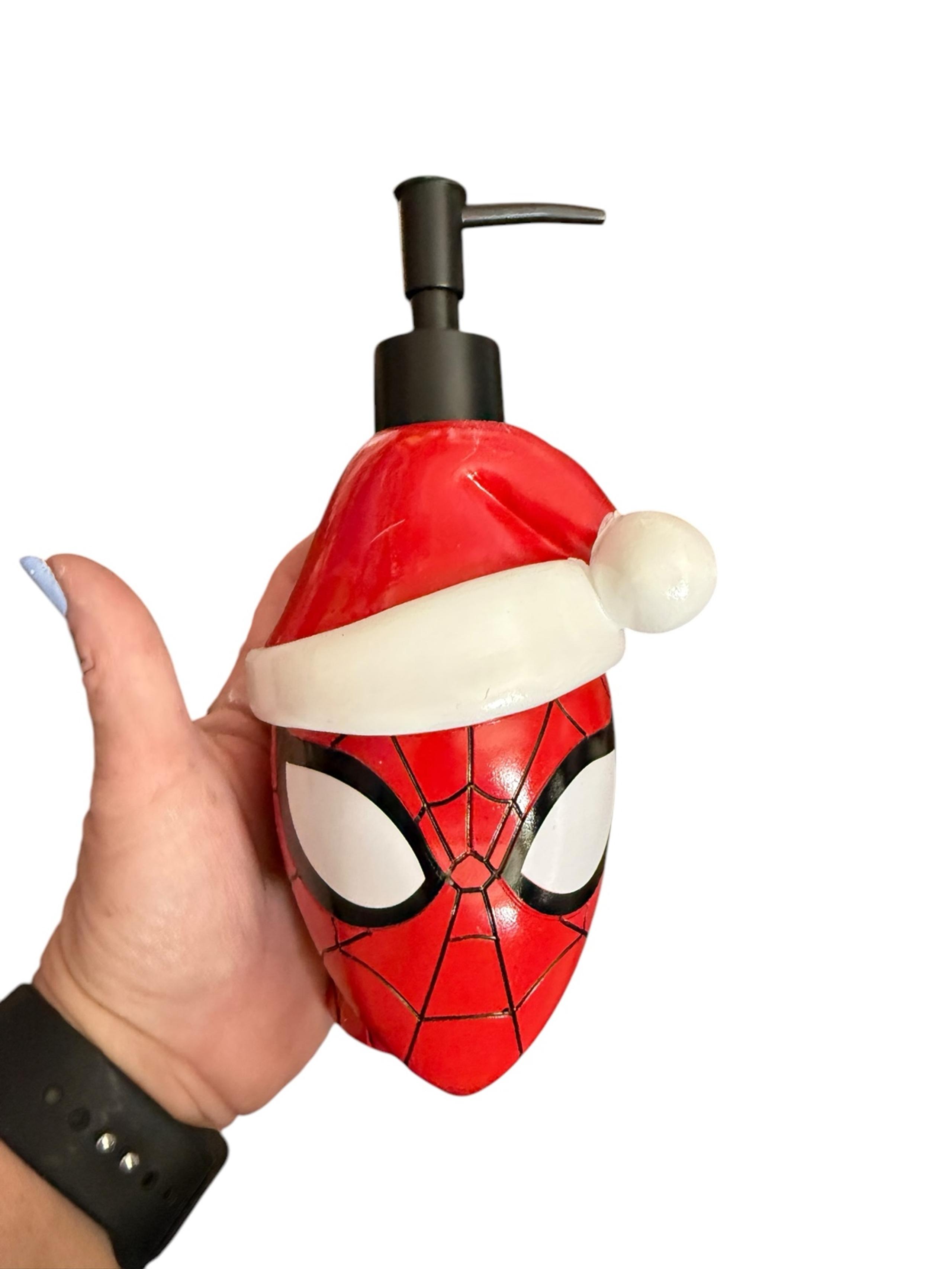 spider-man hand soap pump xmas edition