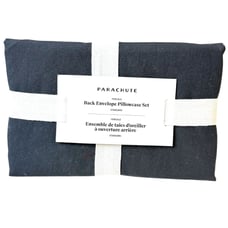 NWT Parachute Back Envelope Cotton Percale Pillowcase Set Standard in Slate Gray