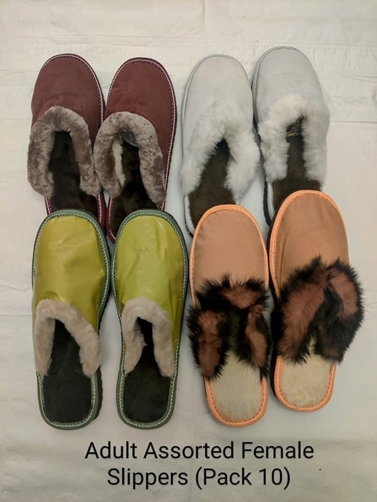 Female sheepskin slippers