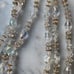 Aurora Borealis 3 Strand Vintage 16 Necklace with Gold toned Flower spacers