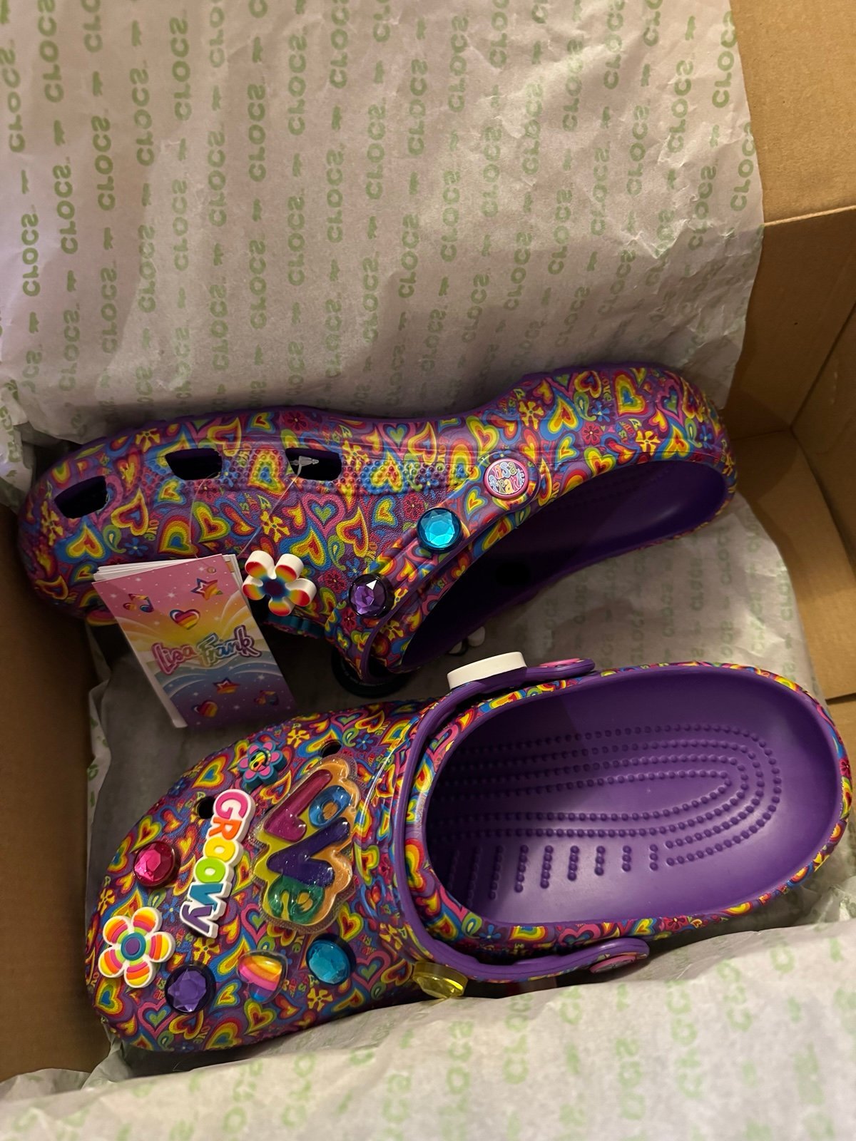 Limited edition Lisa Frank Crocs