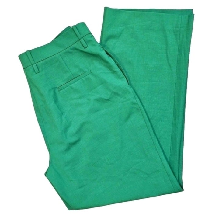 ZARA Size 2XL/31 inseam Olive Green Wide Leg Wool Blend High Waist Trouser Pants