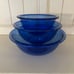 Pyrex Cobalt Blue Set of 3 Mixing Bowls 322, 323, 325