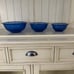 Pyrex Cobalt Blue Set of 3 Mixing Bowls 322, 323, 325