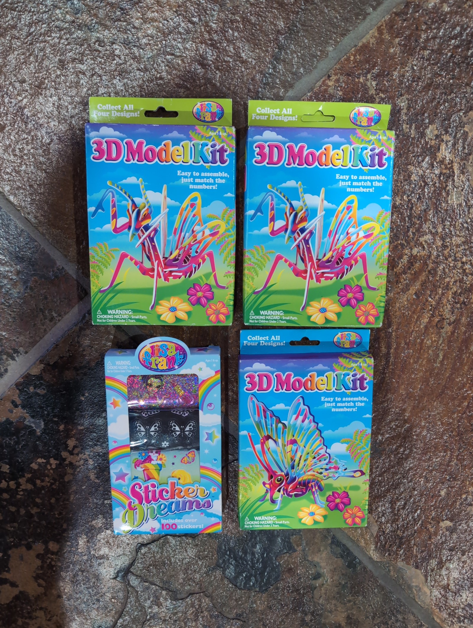 Lisa Frank Lot Sticker Pack & 3D Model Kit