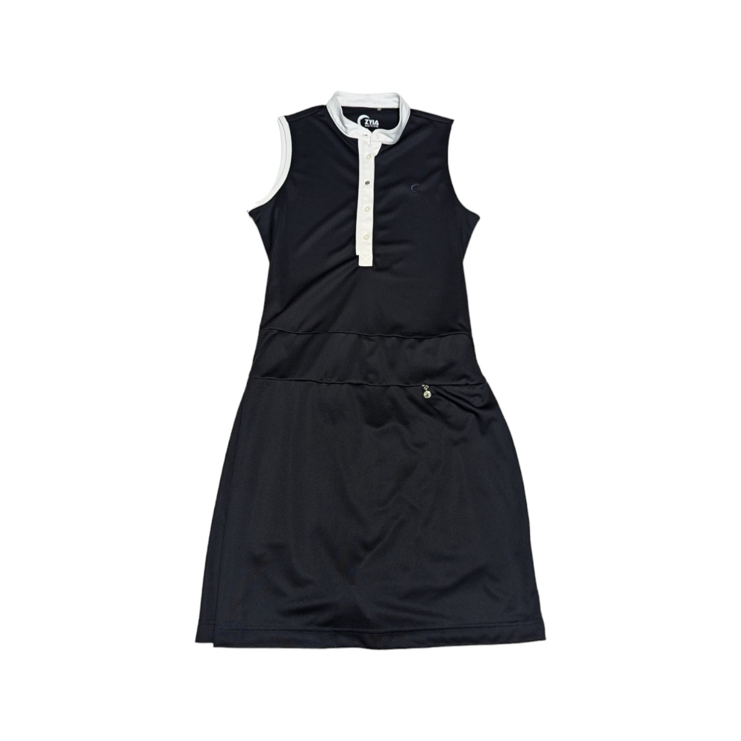 Zyia Active Clubhouse Golf Dress Black Activewear Workout Tennis Womens Small