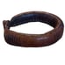 Vintage African Tribal Leather Bracelet With Black Painted Patterns