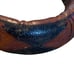 Vintage African Tribal Leather Bracelet With Black Painted Patterns