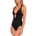 NWT! BECCA by Rebecca Virtue Color Code One Piece, Size Small, Black