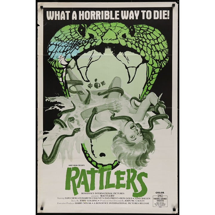 Rattlers (1976) Original Movie Poster Folded 27x41