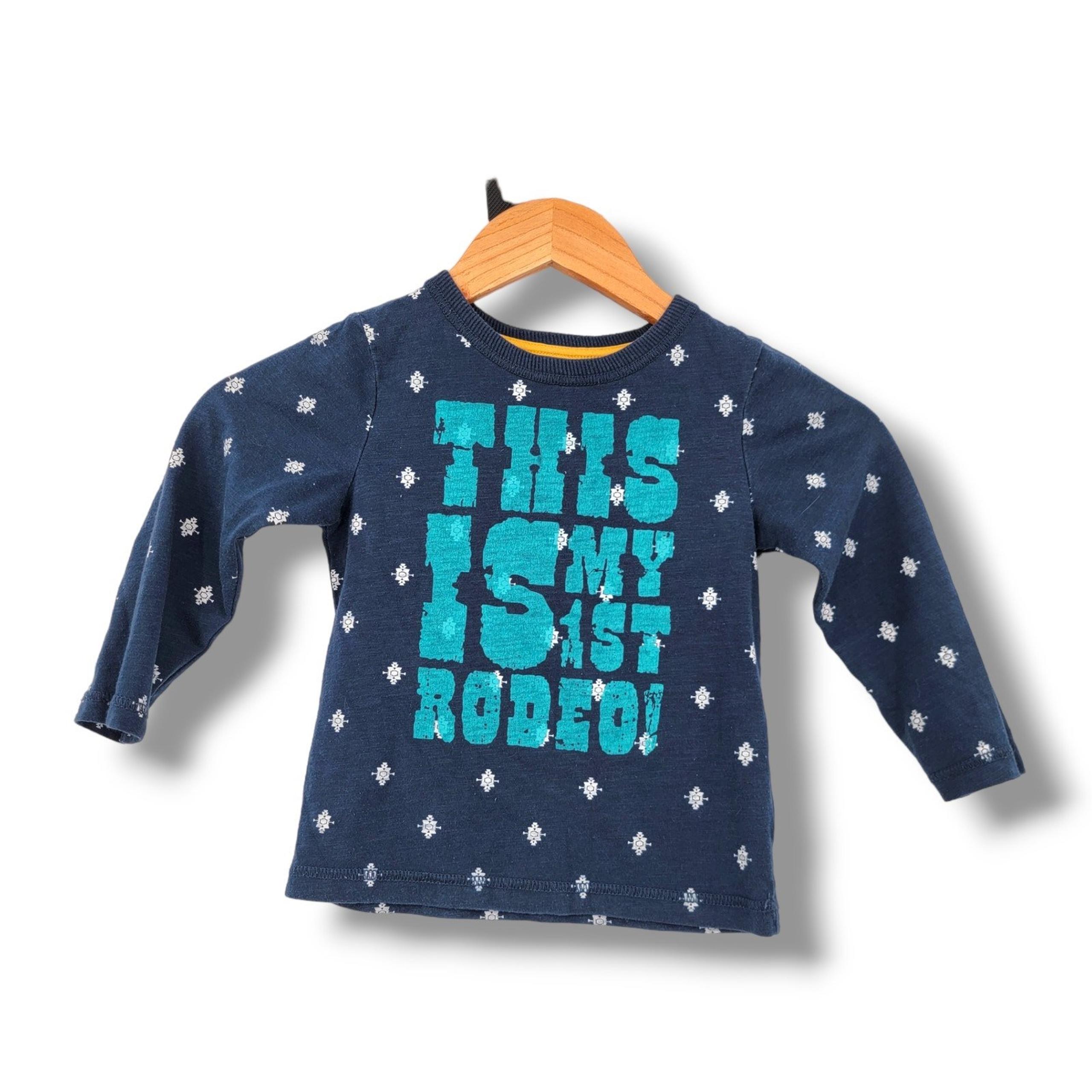 Genuine Kids By OshKosh Toddler Boy First Rodeo Long Sleeve Shirt Size 3T