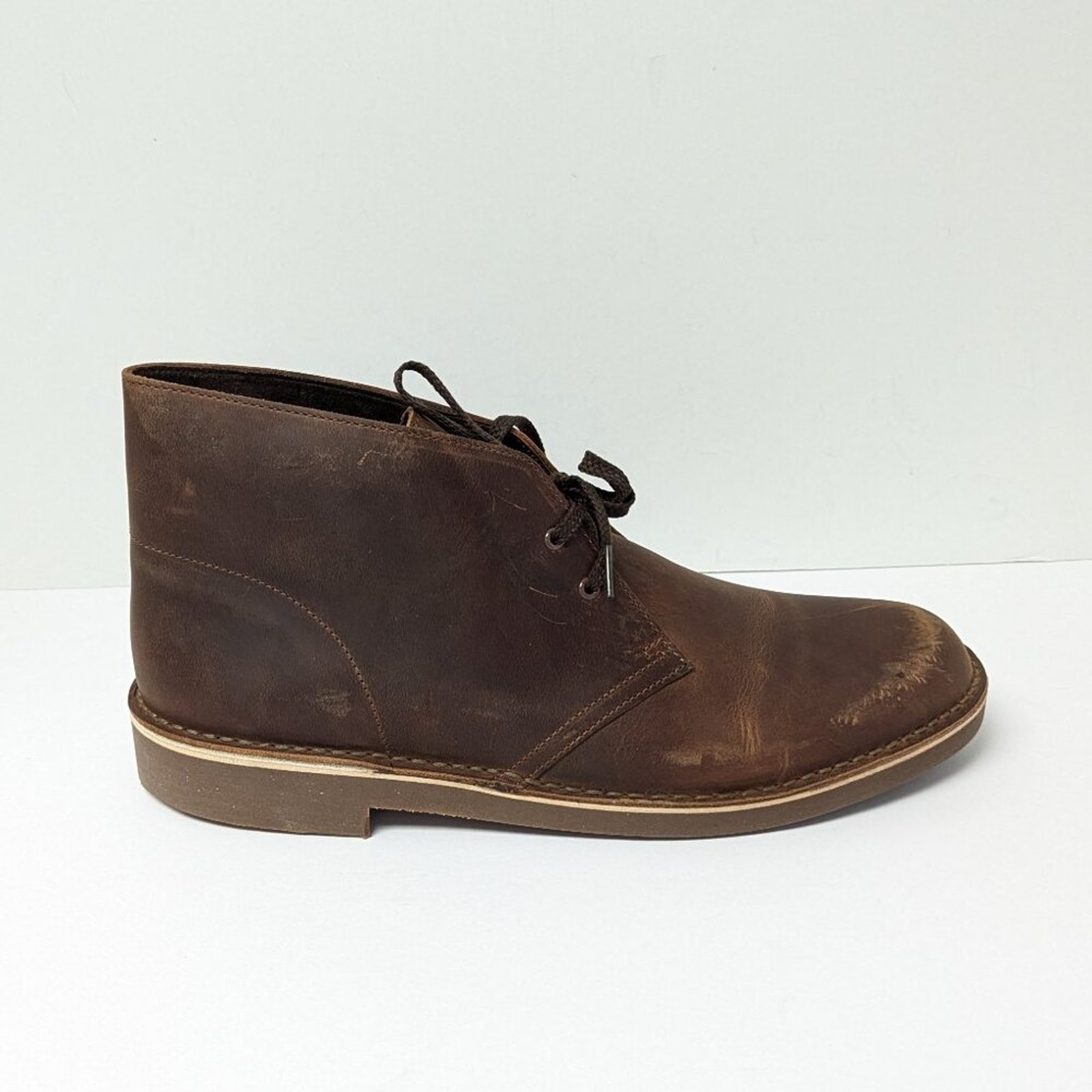 clarks bushacre 2 dark tan leather