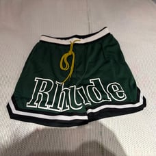 Authentic Rhude Court Logo Shorts Green Mens Size Large (Retail 495)