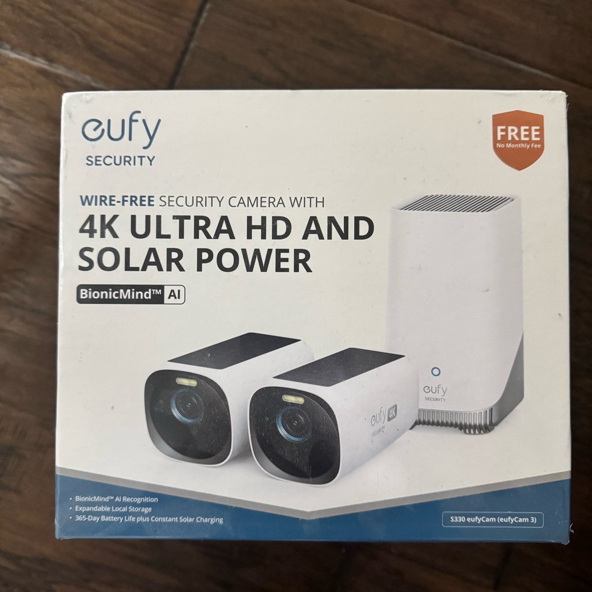 Security eufy S330 eufyCam 3 Wireless 4K Security Camera Integrated Solar