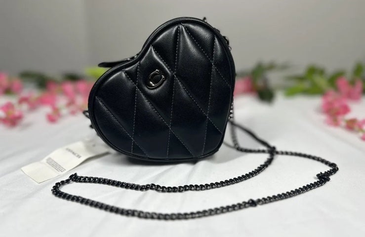 Coach Heart Crossbody 14 With Pillow Quilting