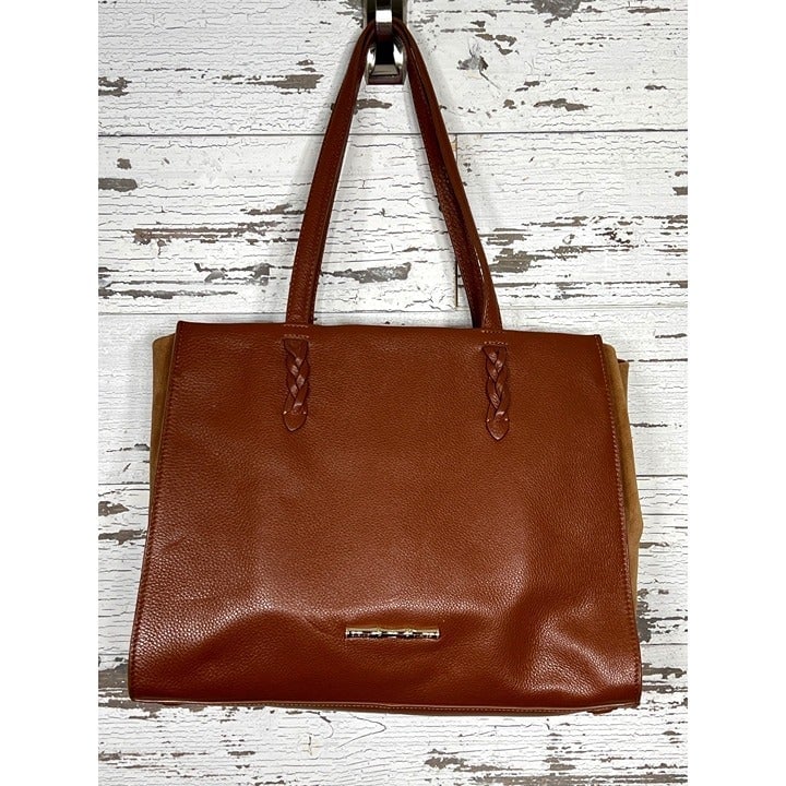 NWOT Elaine Turner Saddle Leather & Suede Jaclyn Tote