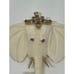 Carved Elephant Pendant with 14K Gold Crown and Tusks w/ Gemstones
