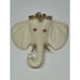 Carved Elephant Pendant with 14K Gold Crown and Tusks w/ Gemstones