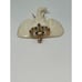 Carved Elephant Pendant with 14K Gold Crown and Tusks w/ Gemstones