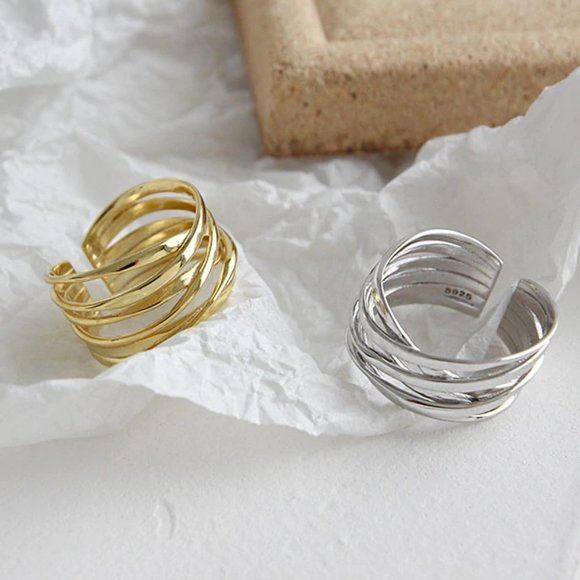 NEW 925 Silver Infinity Adjustable Ring