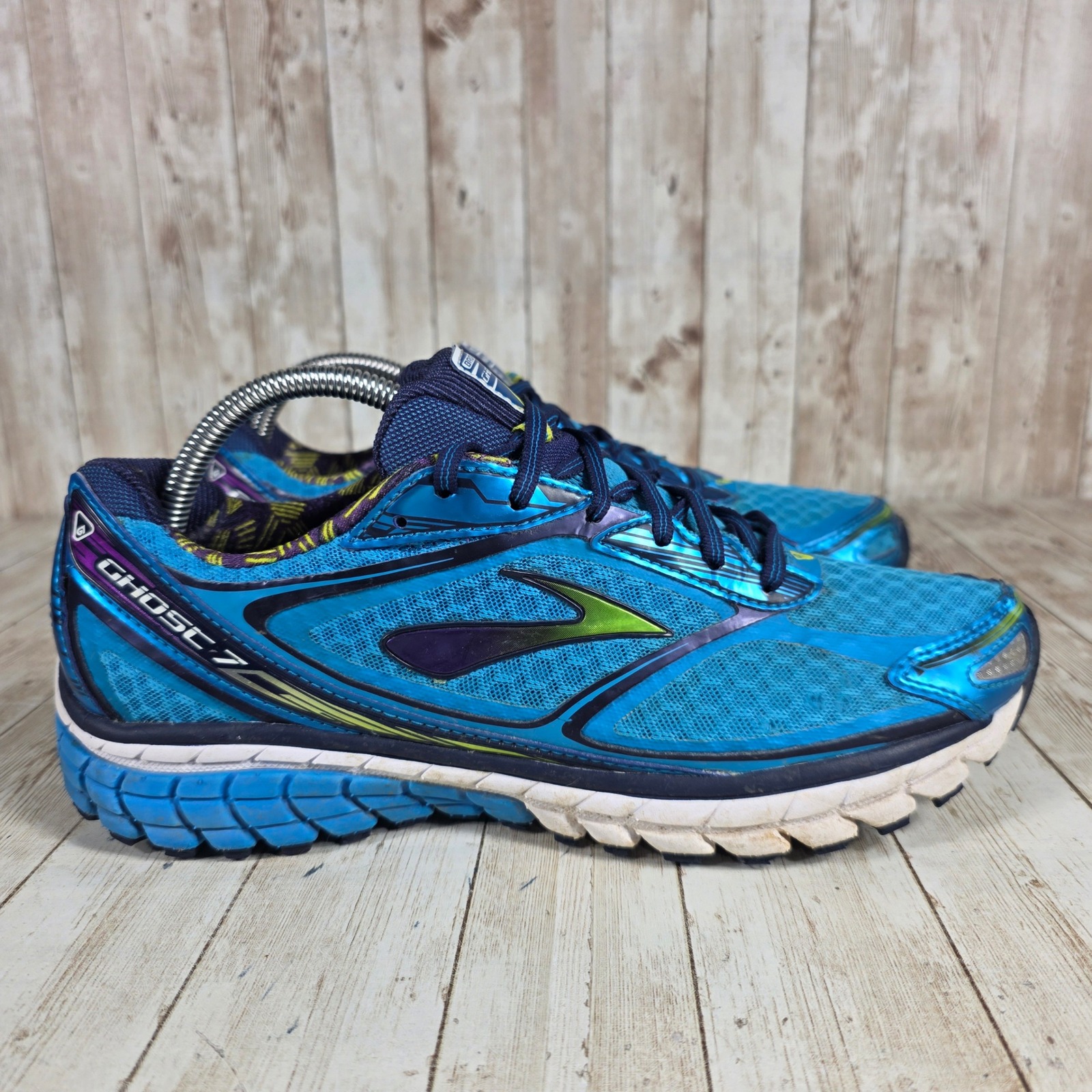 Brooks Ghost 7 Running Shoes Cushion Athletic Blue Purple Women's 10.5