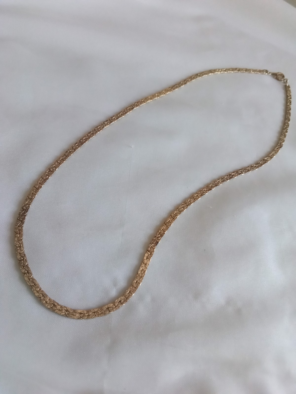 Vintage Gold Tone Metal Ornate Byzantine Necklace.