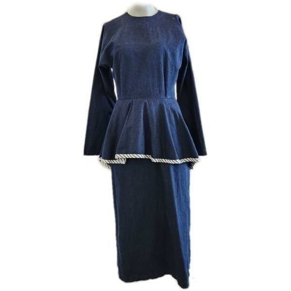 Original by George Womens Medium vintage Texas western midi denim dress Victoria