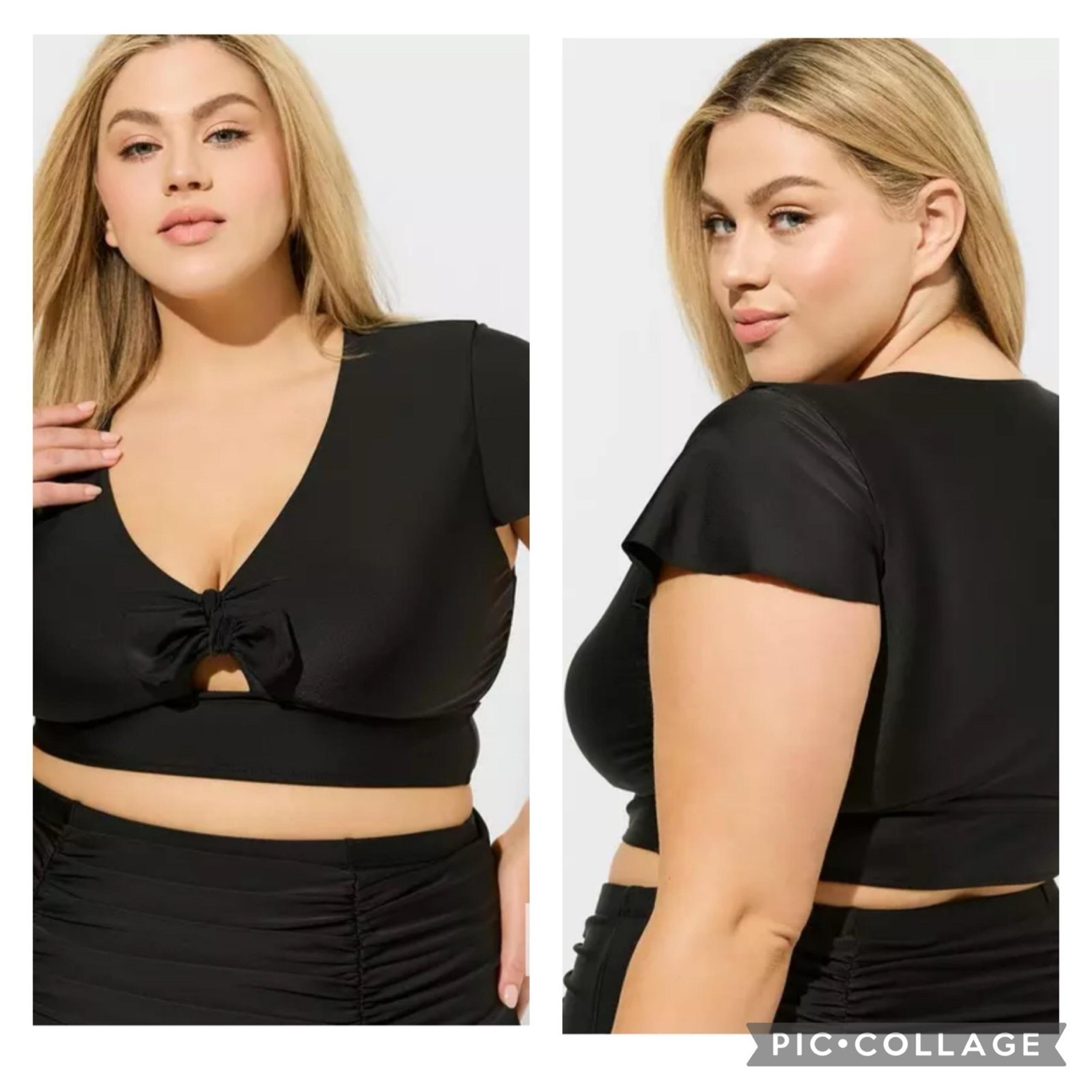 NWT Torrid Wireless Flutter Sleeve Bikini Top 1X