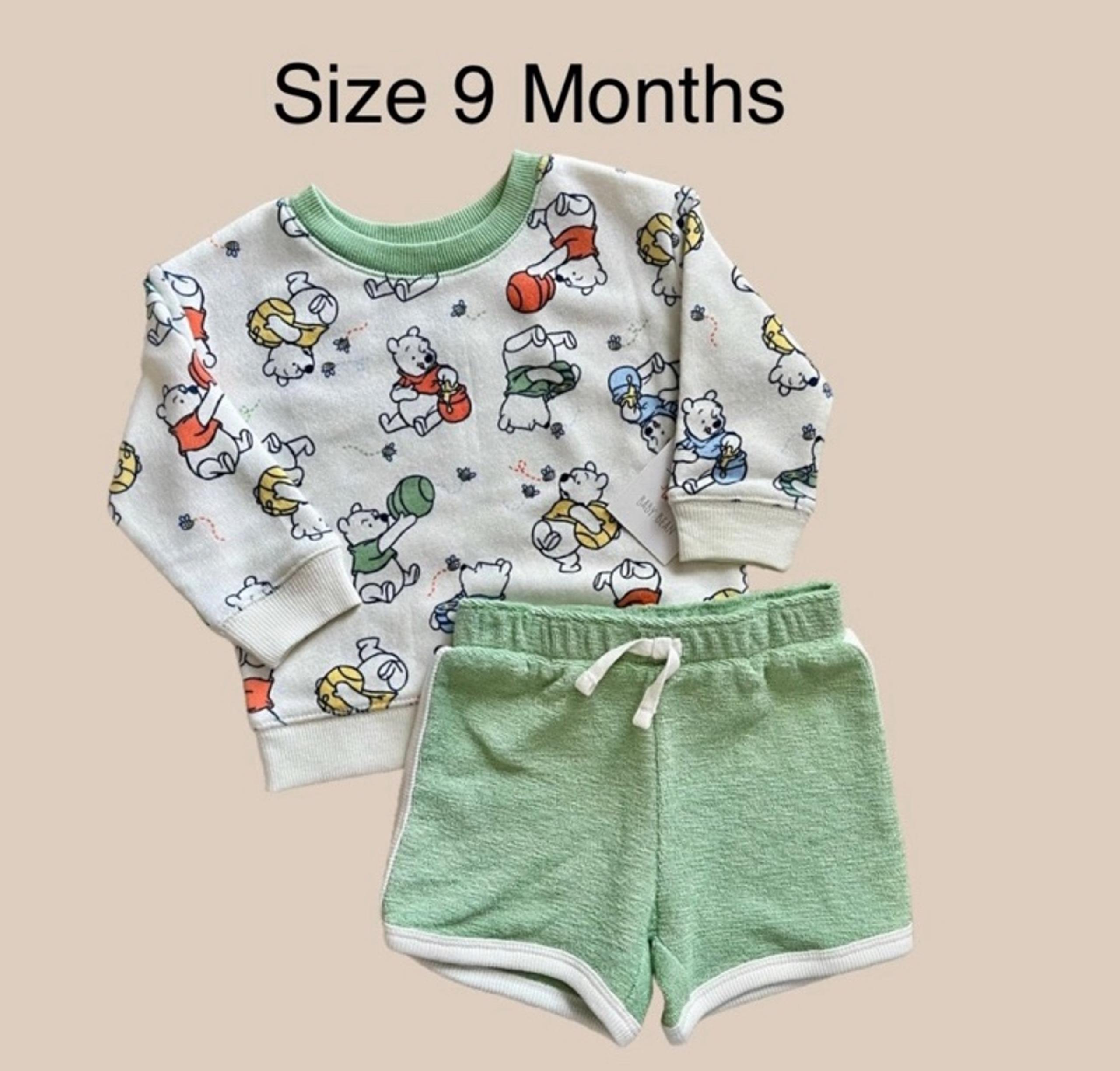 Disney Jumping Beans Winnie the Pooh French Terry Shirt Shirts Boy Girl 9 Months