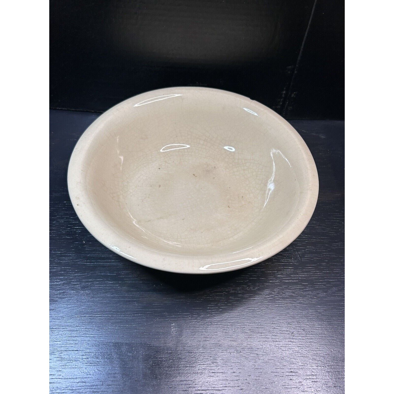 McCoy 7515 USA Cream White 10 3/4 Bowl, Mixing Dish, Vintage Wash Basin Pottery
