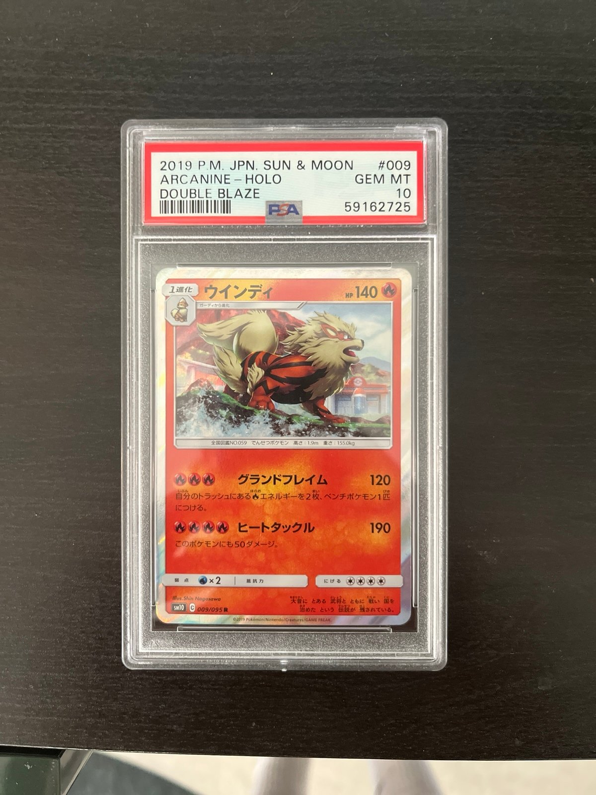 psa 10 JPN sun & moon Acanine Holo