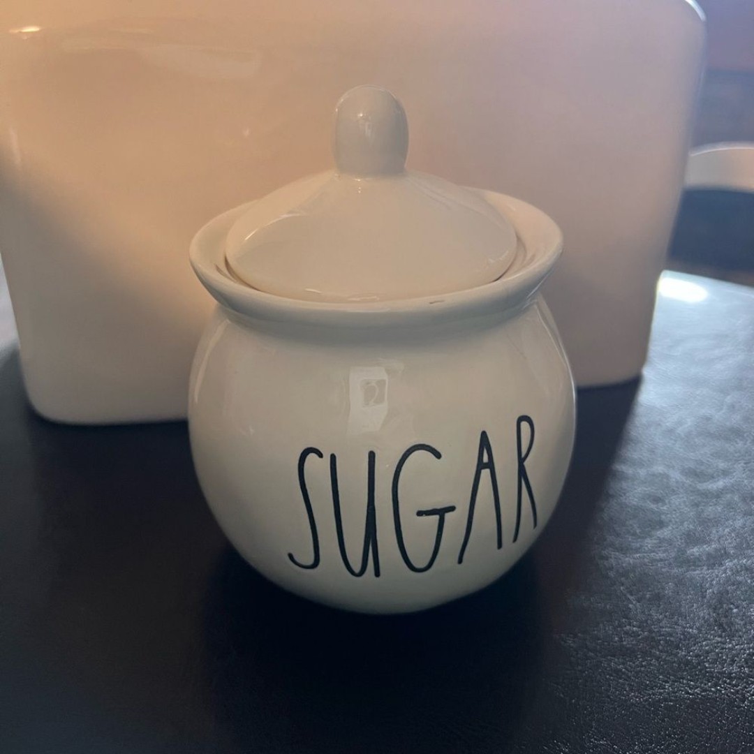 Rae Dunn White Sugar Jar with Lid