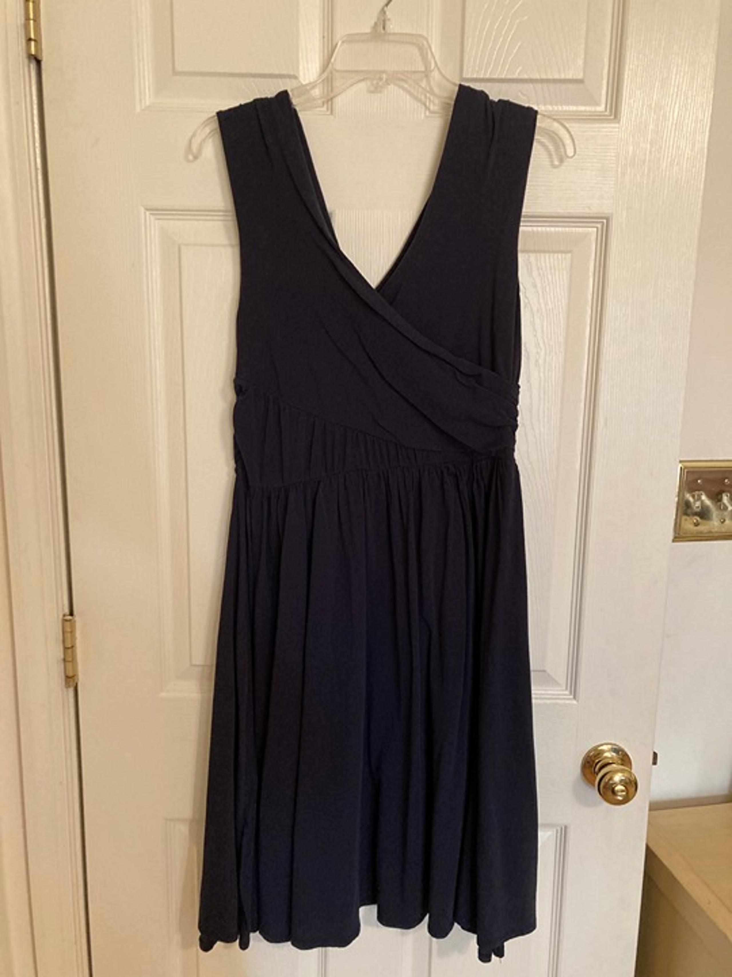 Garnet Hill navy blue knit dress circa late 2010's