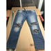 Dash American Designers High Rise Jeans, Distressed Acid Wash Denim Size 48x34