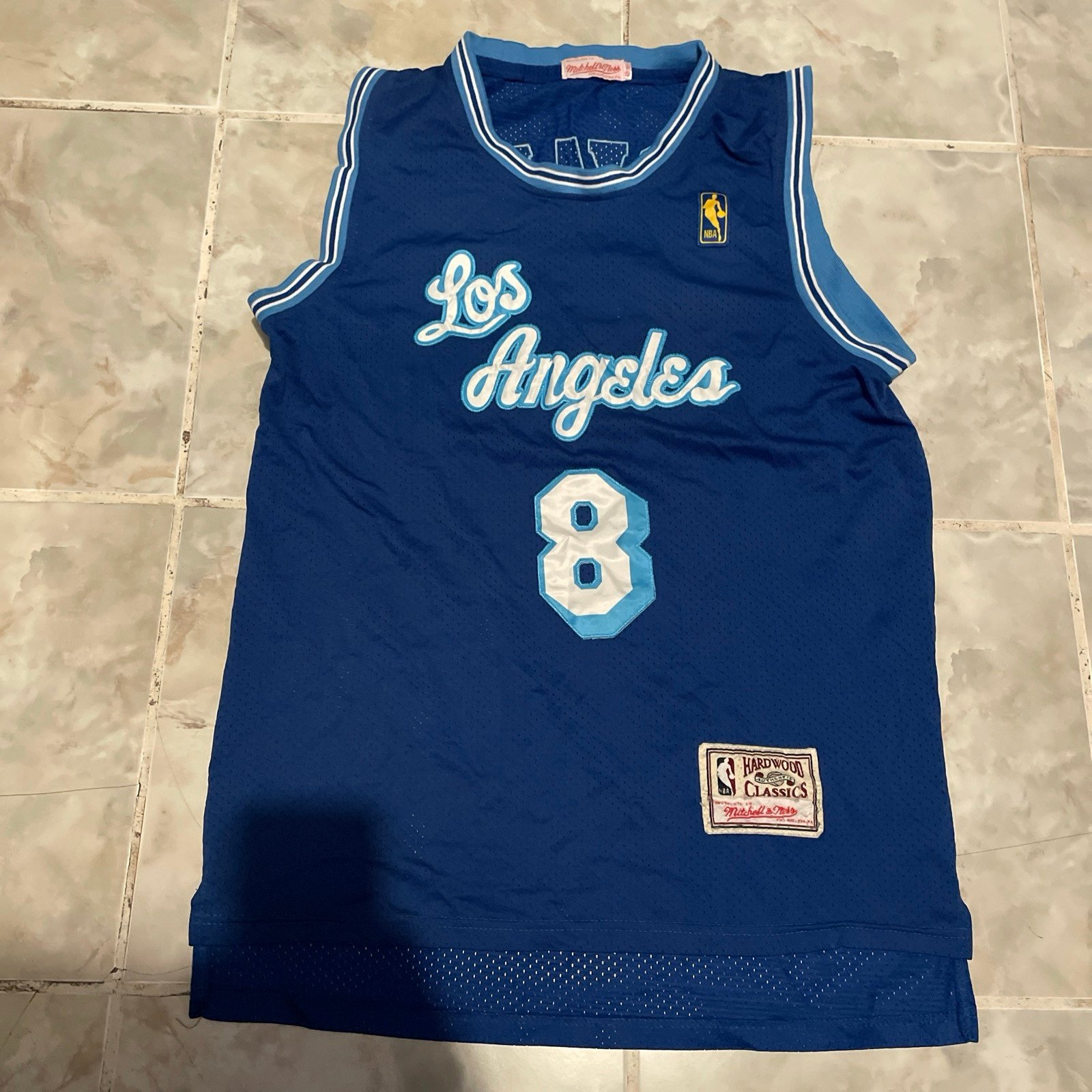 Kobe Bryant Royal Los Angeles Lakers Hardwood Classics Mitchell & Ness Jersey M