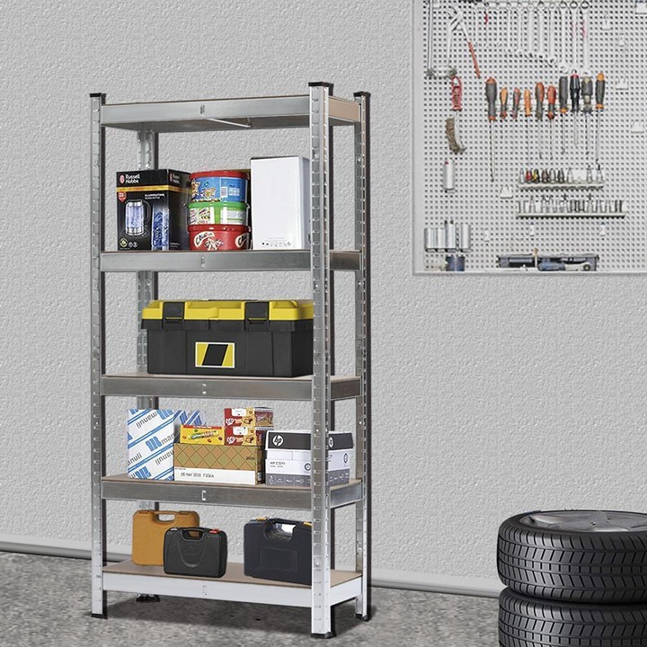 5 Tier Freestand Garage Shelving Heavy Duty Storage Shelf Organizer Rack Units