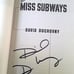 Miss Subways Signed By David Duchovny Hardcover First Ed 2018 X-Files Mulder