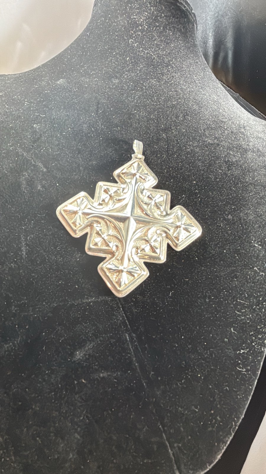 Vintage Sterling Silver Tree Ornament Pendant