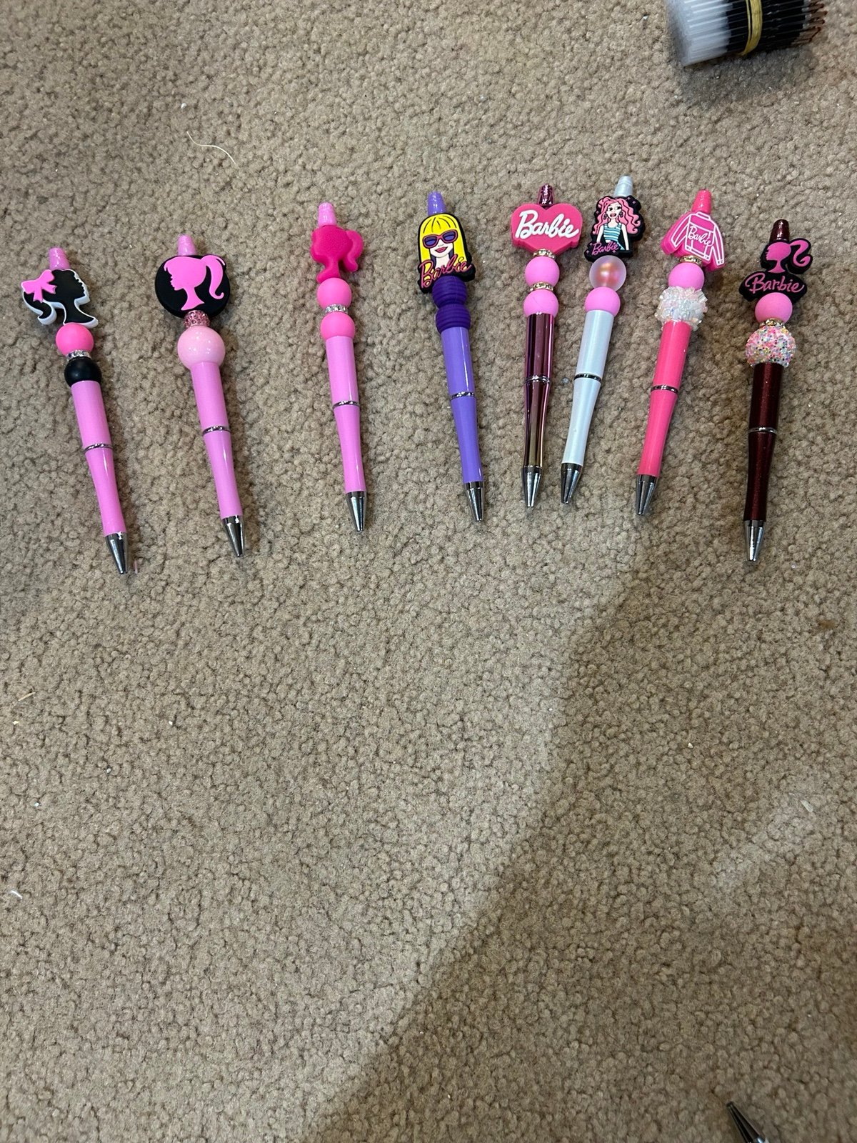 8 new handmade Barbie beaded pens