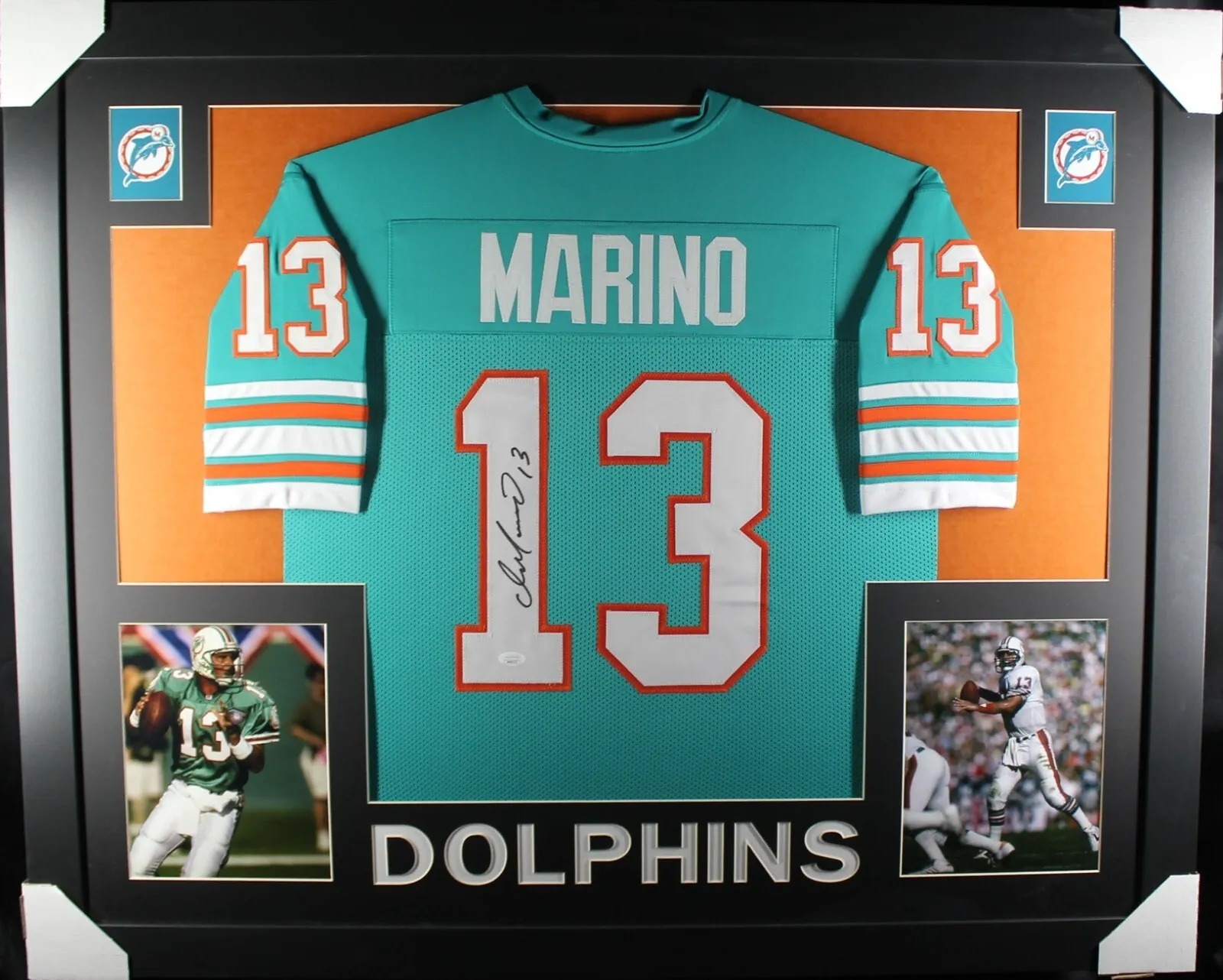 Dan Marino Autographed Framed jersey JSA HOF!!