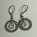 Vintage Judith Jack Sterling Silver Marcasite White Crystal Dangle Earrings