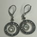 Vintage Judith Jack Sterling Silver Marcasite White Crystal Dangle Earrings