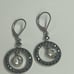 Vintage Judith Jack Sterling Silver Marcasite White Crystal Dangle Earrings