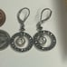 Vintage Judith Jack Sterling Silver Marcasite White Crystal Dangle Earrings