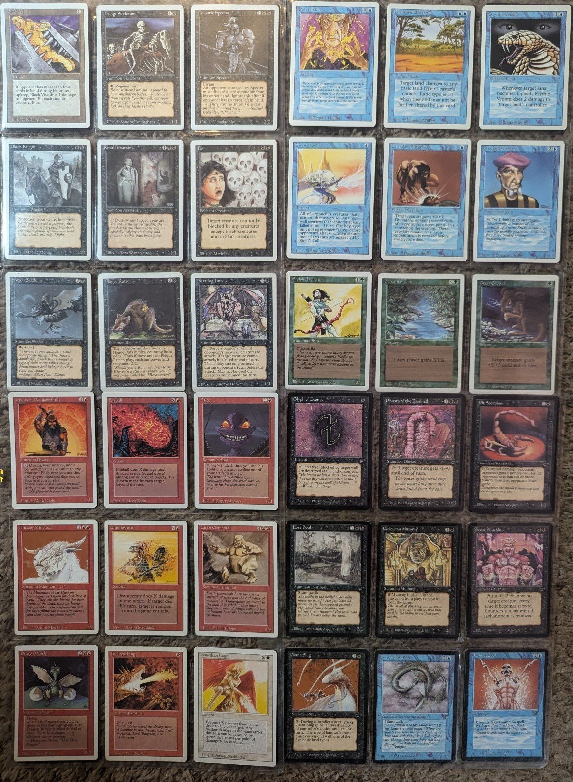 Vintage Magic the Gathering binder collection