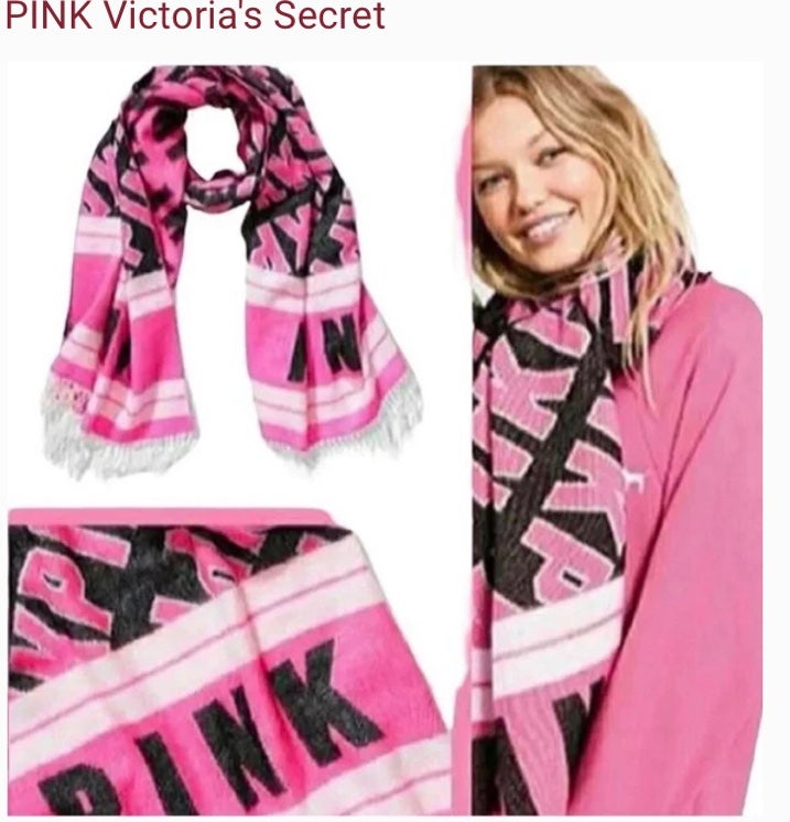 PINK VICTORIA SECRET BLANCKET SCARF PINK